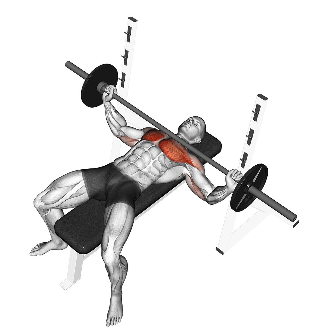 Barbell Wide Bench Press demo