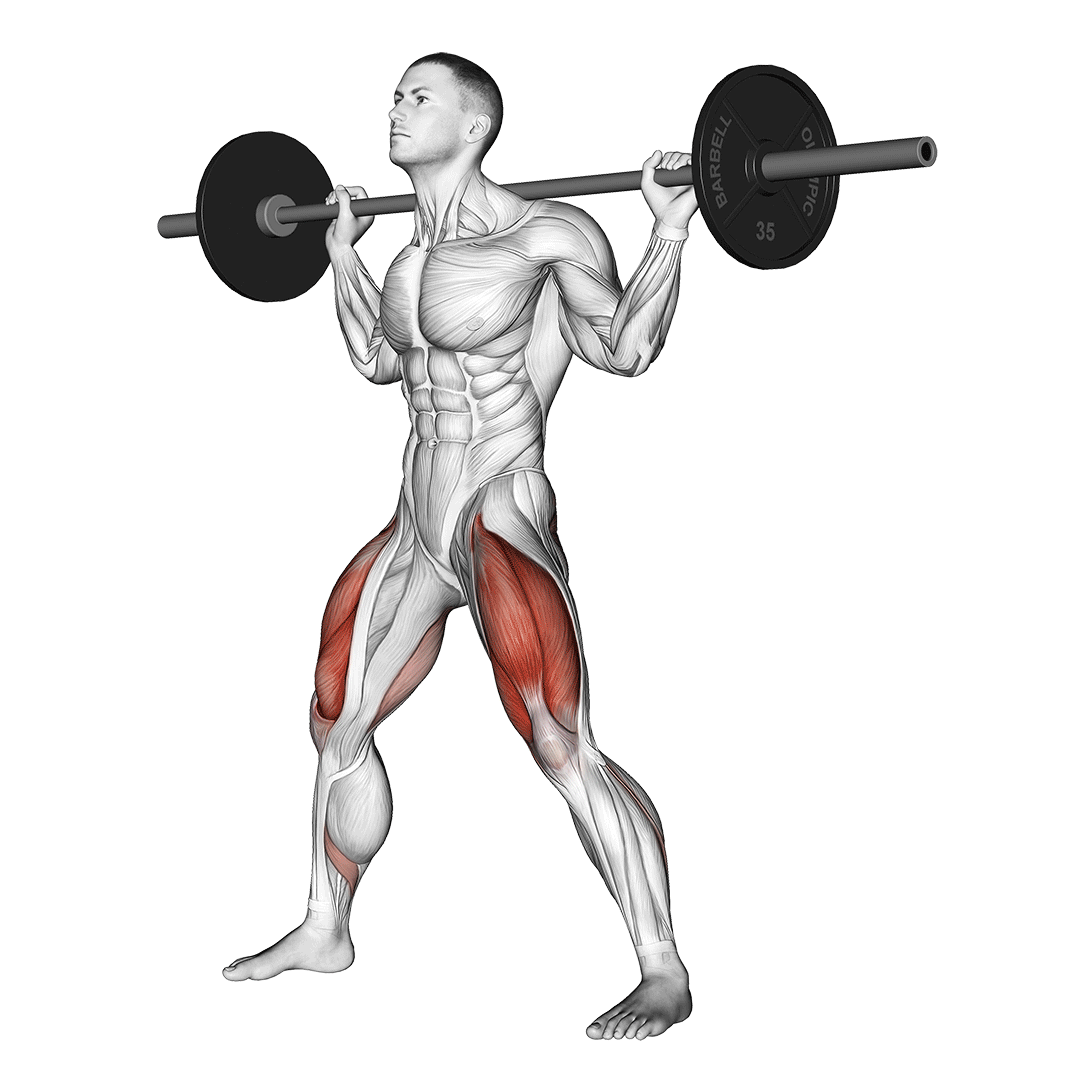 Barbell Wide Squat demo