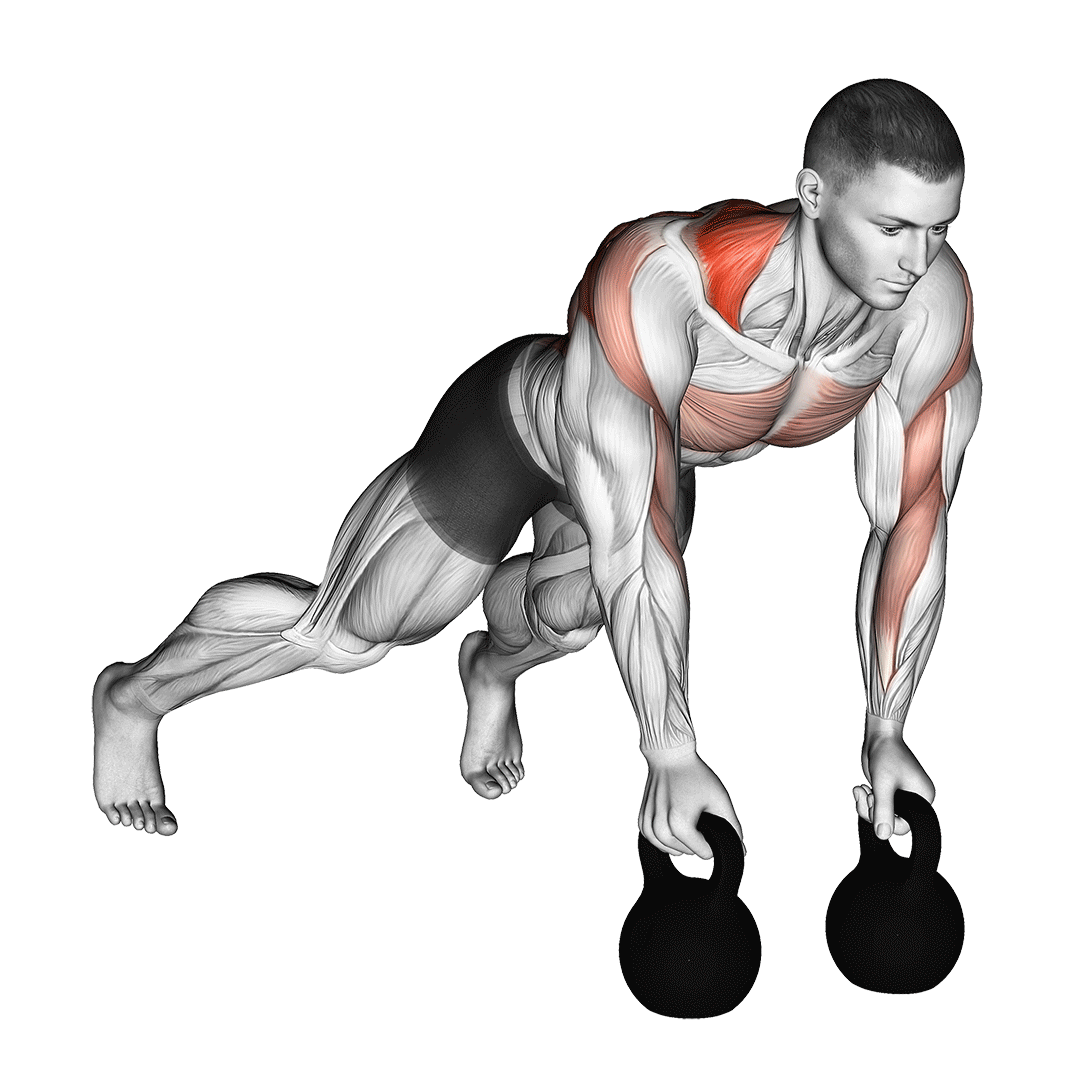 Kettlebell Alternating Renegade Row demo