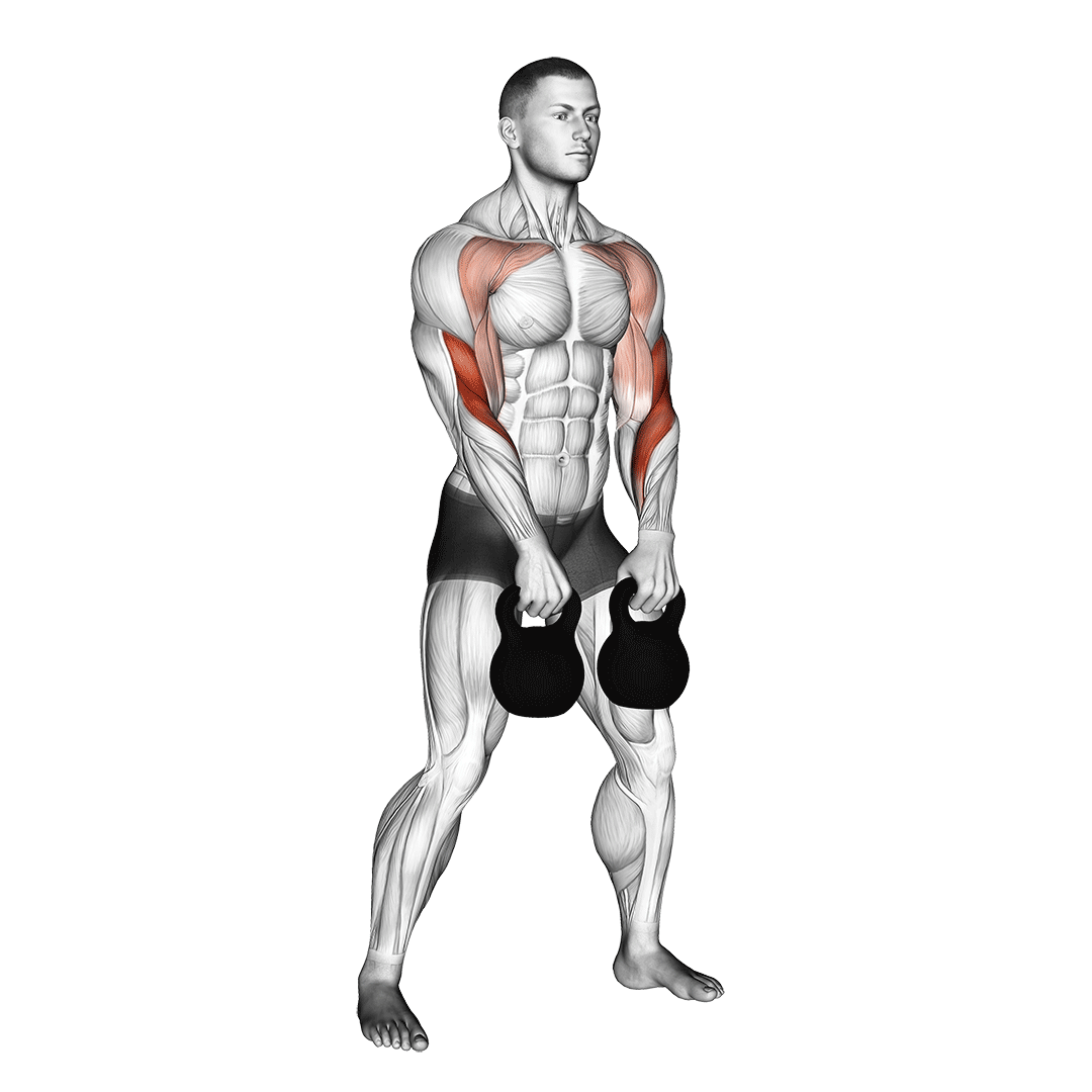 Kettlebell Double Alternating Hang Clean demo