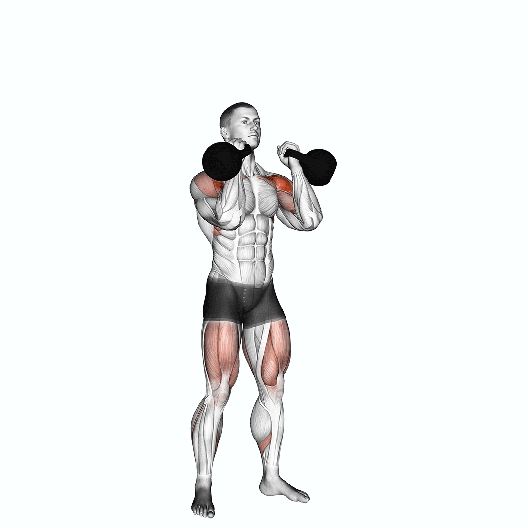 Kettlebell Double Push Press demonstration