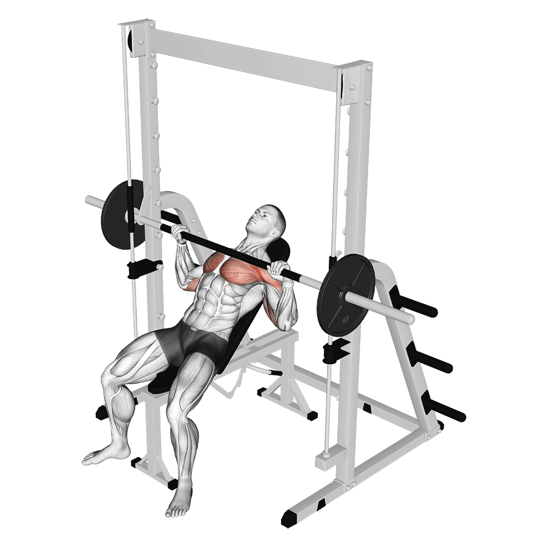Smith Incline Bench Press demo