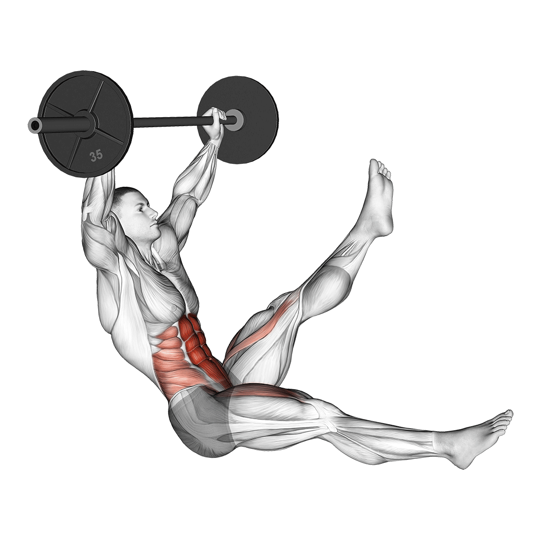 Barbell Sitted Alternate Leg Raise demo