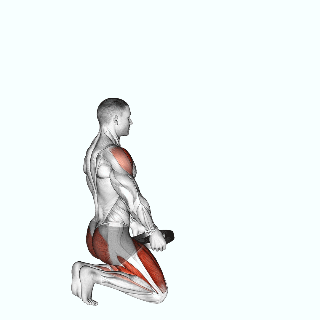 Weighted Kneeling Step With Swing demonstration